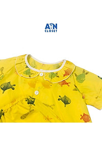 Bộ quần áo lửng bé gái họa tiết Baby shark nền vàng cotton - AICDBG2TR9QL - AIN Closet