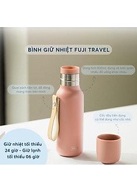Bình Giữ Nhiệt Fuji Travel 500 ml - Inochi HNK.BNFT.3139 (Mẫu Màu Giao Ngẫu Nhiên)