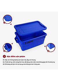 Thùng nhựa  đa năng chịu lực THOR 75L thương hiệu TRUST 3012  (Kèm nắp)  phân phối bởi Cobi Home.