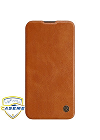 Bao da dành cho iPhone 13 Pro Max hàng chính hãng Nillkin QIN có nắp trượt bảo vệ camera