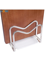 Kệ để thớt nắp vung 2 ngăn dán tường inox 304 Hobby Home Decor TT08