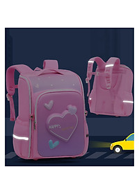 Balo chống gù dáng hộp 3D cho bé gái ,balo học sinh tiểu học in hình dễ thương HS1026