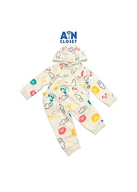 Bộ quần áo dài có nón unisex họa tiết Gấu trúc trắng thun da cá - AICDBTMLACHF - AIN Closet