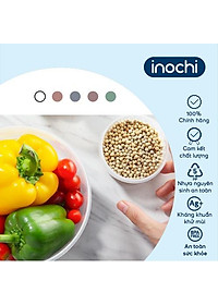 Hộp thực phẩm tròn Inochi - Hokkaido 1000ml màu Xanh/Hồng/Cam