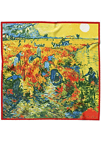 90x90cmKhăn bandana lụa quấn áo BlackPink - Khăn quàng cổ lụa vuông họa tiết tranh cổ điển Picaso