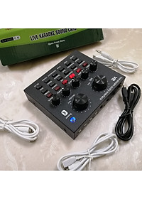 Sound card live stream V8 kết nối Bluetooth phiên bản mới