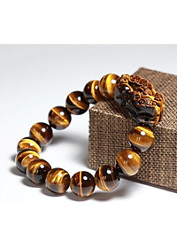 Vòng Tay Tỳ Hưu Đá Mắt Hổ 14MM