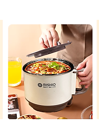 Nồi Lẩu Điện Mini 1.5L Mishio MK392 600W lòng nồi inox 304 không gỉ sét - hàng chính hãng