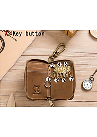 Ví nam đựng tiền đựng chìa khóa đựng thẻ đa năng 100% da bò thật cao cấp phong cách mới