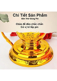 Cặp Đèn Thờ Vĩnh Cửu Sử Dụng Pin - Combo 2 Đèn Bàn Thờ Đẹp, Tôn Nghiêm Decor Decor Phòng Trang Trí Nhà