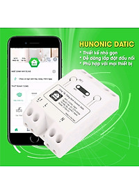 Công Tắc Thông Minh Wifi Hunonic Datic 1 Kênh 500W/220V Điều Khiển Thiết Bị Từ Xa Qua Điện Thoại, Hẹn Giờ Tự Động.