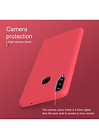 Ốp Lưng Sần chống sốc cho Samsung Galaxy A20s hiệu Nillkin Super Frosted Shield (Đính kèm giá đỡ hoặc miếng dán từ tính) - Hàng Chính Hãng