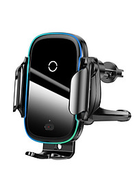 Bộ đế giữ điện thoại dùng trên xe hơi Baseus Light Electric Holder Wireless Charger 15W - Hàng chính hãng