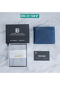 Ví nam, bóp nam da bò Saffiano Bụi Leather V126 - Bảo hành 12 tháng