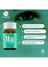 [Hộp 15v] Viên Uống Bổ Mắt WIT Ecogreen Giảm Mỏi Mắt, Tăng Cường Thị Lực Mắt Cho Bé & Người Lớn