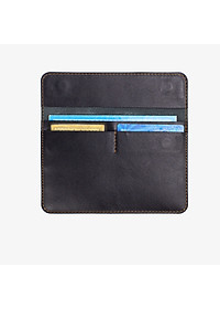 Ví da đăng kiểm đựng giấy tờ xe ô tô P150, 100% da bò thật màu đen, bảo hành 24 tháng thương hiệu Bụi leather