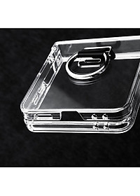 Ốp lưng chống sốc trong suốt kèm iring cho Samsung Galaxy Z Flip 7 5G hiệu Likgus Cover Ring (chất liệu cao cấp, thiết kế iring chống rơi rớt) - hàng nhập khẩu