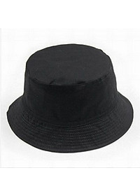 (Loại vải đẹp) Mũ Bucket ĐEN TRƠN- Nón tai bèo