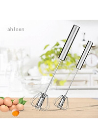 Dụng Cụ Đánh Trứng Cầm Tay Dạng Ấn Trục Xoay Tự Động - Chất Liệu Thép Không Gỉ 304 Cao Cấp - Chính Hãng MINIIN