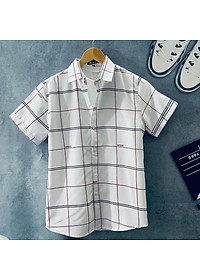 Áo Sơ Mi Nam Ngắn Tay Caro Thời Trang Cao Cấp PONIVA Chất Vải Cao Cấp Mềm Mại Thấm Hút Mồ Hôi Tốt