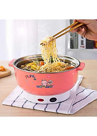 Nồi Lẩu Điện Mini 26cm Bếp Ăn Lẩu Đa Năng Dành Cho Gia Đình Phù Hợp Với 2-3 Người - Hàng Nhập Khẩu