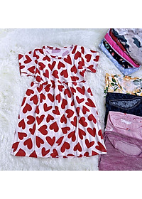Váy đầm bé gái tay ngắn thun cotton co giãn giao nhiều hoạ tiết khác nhau cho khách MamLa