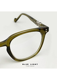 Gọng Kính Cận, Kính Giả Cận Nữ GM Jennie, Mắt Vuông Nhỏ, Chống Xánh Sáng Xanh, Đen, Xanh Rêu - BLUE LIGHT 