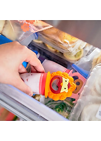 Túi nhai ăn dặm chống hóc silicon kèm gặm nướu và nắp làm kem cho bé Marcus & Marcus, từ 6 tháng - Marcus