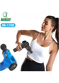 Súng (Máy) Massage Cầm Tay Nikio NK-170B - 6 Đầu Matxa, 5 Chế Độ, 6 Tốc Độ Mát Xa, Pin Sạc Không Dây 2000mAh - Hỗ Trợ Giảm Đau Nhức Và Giãn Cơ Toàn Thân, Công Nghệ Bộ Gõ Thế Hệ Mới