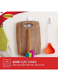 Móc dán tường đầu kim loại Command 3M vỉ 2 cái cỡ vừa chịu lực 1.3kg - Độ bền cao, bám cực chắc, tháo cực dễ 17068