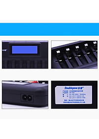 Bộ sạc pin Doublepow DP-K66 + 6 pin tiểu sạc AA 3000mAh Hàng Chính Hãng
