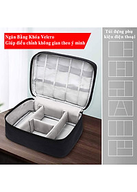 Túi Đựng Phụ Kiện Công Nghệ Chống Nước, Chống Sốc Cao Cấp – Chọn Màu - Túi Bảo Vệ Phụ Kiện Điện Thoại Máy Tính Bảng Laptop Tai Nghe Cáp Sạc Củ Sạc Pin Dự Phòng Chính Hãng Dododios