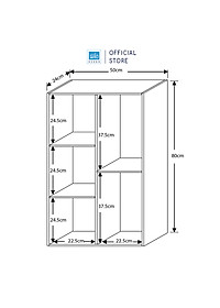 Kệ Sách Gỗ 5 Ngăn Có Hậu 80 x 50 x 24cm SIB Decor Cabinet KSG50