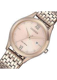 Đồng Hồ Nữ Citizen Dây Thép Không Gỉ EW2533-89X - Mặt Vàng Hồng