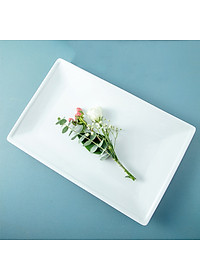 Khay chữ nhật Đĩa sứ hình chữ nhật cao cấp Long Phương