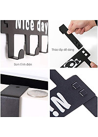 Móc Treo Quần áo , Vật Dụng Gắn Sau Cánh Cửa Có 6 Móc Nice day Tùy Chọn Màu - Hàng Chính Hãng  