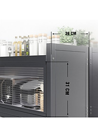 Kệ đa năng nhà bếp có nắp đậy kín thép carbon sơn không gỉ SIÊU XỊN - SIÊU ĐẸP - SIÊU BỀN