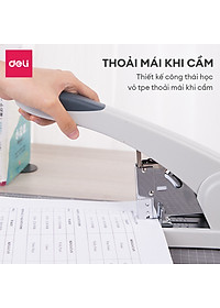 Dập ghim Deli, cỡ lớn 210 trang, Đen, Xám - 1 cái E0395