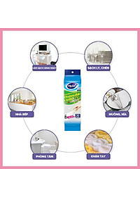 Khăn Lau Sợi Tre MyJae Một Lần Dùng Lau Bề Mặt, Đánh Bay Dầu Mỡ 20cm x 25cm (30 Cái/Bịch)