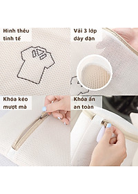 Túi Lưới Giặt Đựng Quần Áo, Đồ Lót Trong Máy Giặt - Túi Giặt Bảo Quản Quần Áo, Túi giặt đồ cao cấp 2 lớp, túi lưới giặt vớ, Túi giặt đồ máy giặt 3 lớp cao cấp, túi lưới giặt quần áo đồ lót có khóa kéo, Túi lưới giặt quần áo đồ lót máy giặt dododios