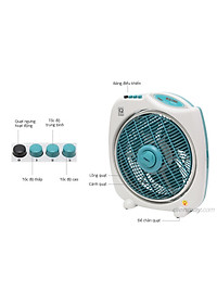 Quạt Bàn Đảo 3 Tấc Senko BD1012 cao cấp - Màu Ngẫu Nhiên - Hàng chính hãng