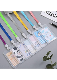 Thẻ Đeo Bảng Tên Nhựa Cute Kèm Dây Lụa
