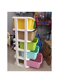 Tủ Đa Sắc 5 Tầng Có Bánh Xe Di Chuyển Tiện Lợi- Tủ Đựng Đồ Dùng Gia Đình - Hàng Chính Hãng MINIIN
