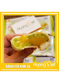 Đặc Sản Bến Tre - Bánh Pía Kim Sa Tân Huê Viên Đậu Xanh Lá Dứa Tan Chảy 480G, Bánh Pía Không Sầu Riêng Trứng Chảy