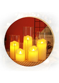 Nến Điện Tử Tim Lắc Cao Cấp Mô Phỏng Như Nến Sáp Tặng Kèm Pin