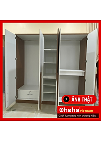 [Kèm Ảnh Thực Tế - Miễn phí vận chuyển & Lắp đặt] TỦ QUẦN ÁO GỖ CÔNG NGHIỆP CAO CẤP 5 CÁNH OHAHA - TQA039