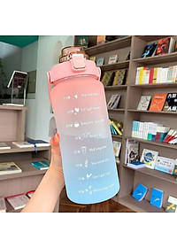Bình Đựng Nước 2L Dễ Thương Có Vạch Báo Giờ Uống Nước - Hàng Loại 1 - Chính Hãng MINIIN