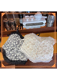 Áo Bra Ren, Áo 2 Dây Ren Hoa Nổi Có Mút Ngực Sexy Tep Fashion A2D-R01