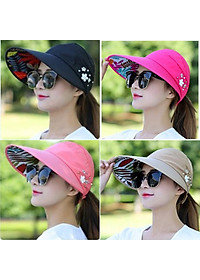 Mũ che nắng nón chống nắng đẹp thời trang nón đi chơi, nón chụp hình và nón đội kèm mũ bảo hiểm che nắng và chống nắng cực mát