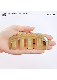 Lược sừng xuất Nhật (Size: S - 13cm) COH183 - Lược múi bưởi khía đẹp nhỏ gọn - Chăm sóc tóc